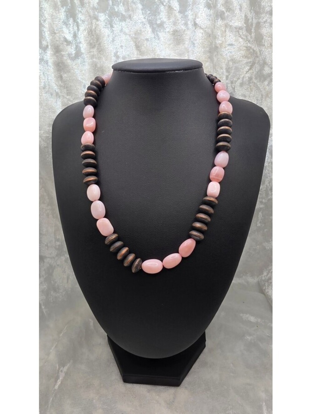 Pink Opal Copper Necklace 17–21 Inch Adjustable Boho Gemstone Jewelry